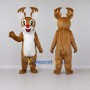 Custom Brown and White Red-Nosed Reindeer Mascot Costume Adult Full Body Suit for Christmas Events