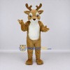 Custom Tan and White Deer Character Mascot Costume Adult Full Body Suit for School Events Custom Tan and White Deer Character Mascot Costume Adult Full Body Suit for School Events