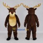 Custom Dark Brown and Tan Deer Mascot Costume Adult Full Body Suit for Wildlife Events