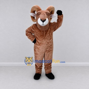 Custom Brown Ram Mascot Costume Adult Full Body Suit for Farm Events Custom Brown Ram Mascot Costume Adult Full Body Suit for Farm Events