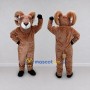 Custom Brown Ram Mascot Costume Adult Full Body Suit for Farm Events