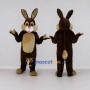 Custom Dark Brown and Tan Rabbit Mascot Costume Adult Full Body Suit for Easter Events