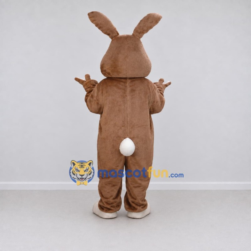 Custom Tan and White Rabbit Mascot Costume Adult Full Body Suit for Easter Events Custom Tan and White Rabbit Mascot Costume Adult Full Body Suit for Easter Events