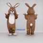 Custom Tan and White Rabbit Mascot Costume Adult Full Body Suit for Easter Events
