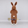 Custom Brown and White Rabbit Character Mascot Costume Adult Full Body Suit for Easter Events Custom Brown and White Rabbit Character Mascot Costume Adult Full Body Suit for Easter Events