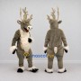 Custom Gray and Cream Reindeer Character Mascot Costume Adult Full Body Suit for Christmas Events