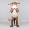 Custom Tan and White Cow Character Mascot Costume Adult Full Body Suit for Farm Events Custom Tan and White Cow Character Mascot Costume Adult Full Body Suit for Farm Events