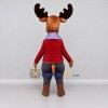 Custom Brown and Red Moose in a Formal Jacket Mascot Costume Adult Full Body Suit for Theme Parties Custom Brown and Red Moose in a Formal Jacket Mascot Costume Adult Full Body Suit for Theme Parties
