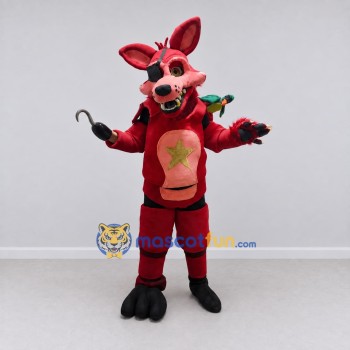 Custom Red and Black Robot Pirate Fox Mascot Costume Adult Full Body Suit for Theme Parties Custom Red and Black Robot Pirate Fox Mascot Costume Adult Full Body Suit for Theme Parties