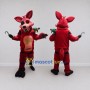 Custom Red and Black Robot Pirate Fox Mascot Costume Adult Full Body Suit for Theme Parties