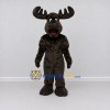 Custom Black Moose Mascot Costume Adult Full Body Suit for Wildlife Events