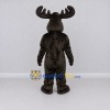 Custom Black Moose Mascot Costume Adult Full Body Suit for Wildlife Events