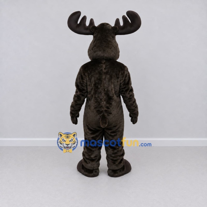 Custom Black Moose Mascot Costume Adult Full Body Suit for Wildlife Events