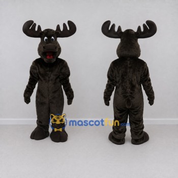 Custom Black Moose Mascot Costume Adult Full Body Suit for Wildlife Events
