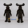 Custom Black Moose Mascot Costume Adult Full Body Suit for Wildlife Events
