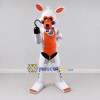 Custom White and Orange Robot Pirate Fox Mascot Costume Adult Full Body Suit for Theme Parties Custom White and Orange Robot Pirate Fox Mascot Costume Adult Full Body Suit for Theme Parties
