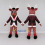 Custom Brown and Red Reindeer in a Plaid Jacket Mascot Costume Adult Full Body Suit for Christmas Events