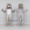 Custom Gray and White Wolf Character Mascot Costume Adult Full Body Suit for School Events Custom Gray and White Wolf Character Mascot Costume Adult Full Body Suit for School Events
