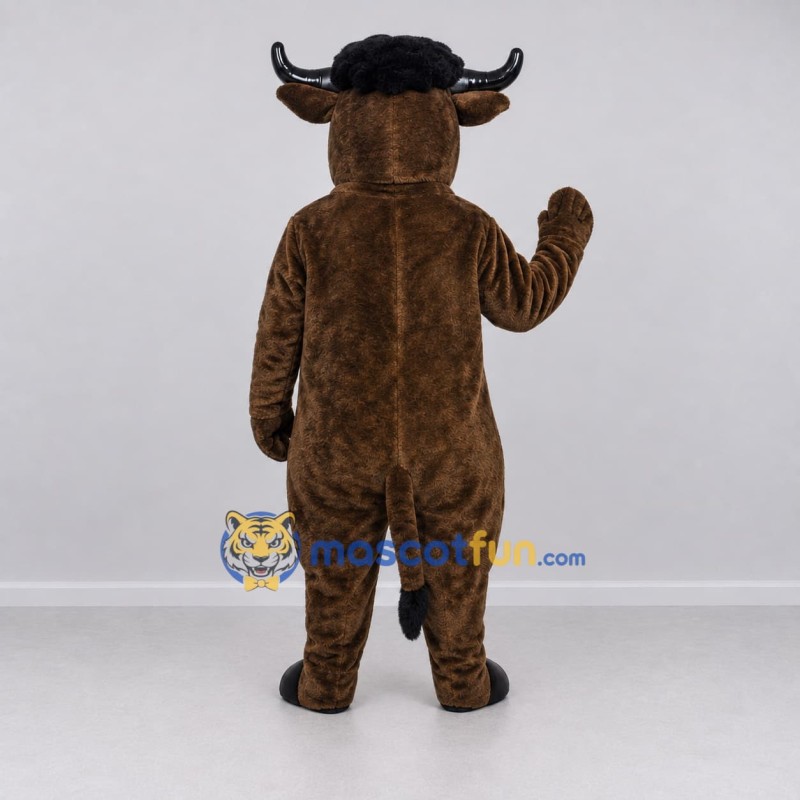 Custom Brown and Black Bull Mascot Costume Adult Full Body Suit for Farm Events
