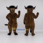 Custom Brown and Black Bull Mascot Costume Adult Full Body Suit for Farm Events