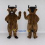 Custom Brown and Black Bull Mascot Costume Adult Full Body Suit for Sports Events