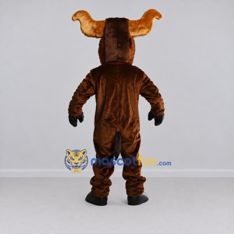 Custom Brown Bull Character Mascot Costume Adult Full Body Suit for Sports Events