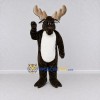 Custom Dark Brown and White Moose Mascot Costume Adult Full Body Suit for Wildlife Events