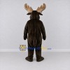 Custom Dark Brown and White Moose Mascot Costume Adult Full Body Suit for Wildlife Events