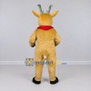 Custom Tan and Red Deer with a Bandana Mascot Costume Adult Full Body Suit for School Events
