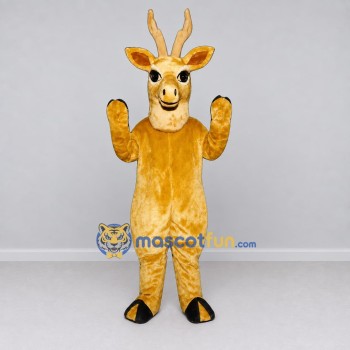 Custom Golden Tan Deer Mascot Costume Adult Full Body Suit for Wildlife Events Custom Golden Tan Deer Mascot Costume Adult Full Body Suit for Wildlife Events