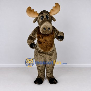 Custom Brown Moose Character Mascot Costume Adult Full Body Suit for School Events