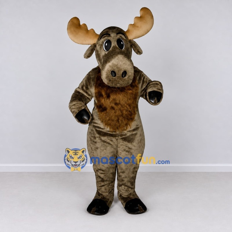 Custom Brown Moose Character Mascot Costume Adult Full Body Suit for School Events Custom Brown Moose Character Mascot Costume Adult Full Body Suit for School Events