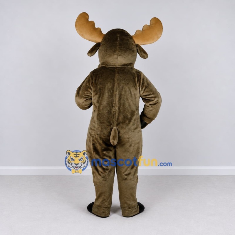 Custom Brown Moose Character Mascot Costume Adult Full Body Suit for School Events Custom Brown Moose Character Mascot Costume Adult Full Body Suit for School Events