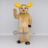 Custom Tan and Yellow Moose Character Mascot Costume Adult Full Body Suit for School Events Custom Tan and Yellow Moose Character Mascot Costume Adult Full Body Suit for School Events
