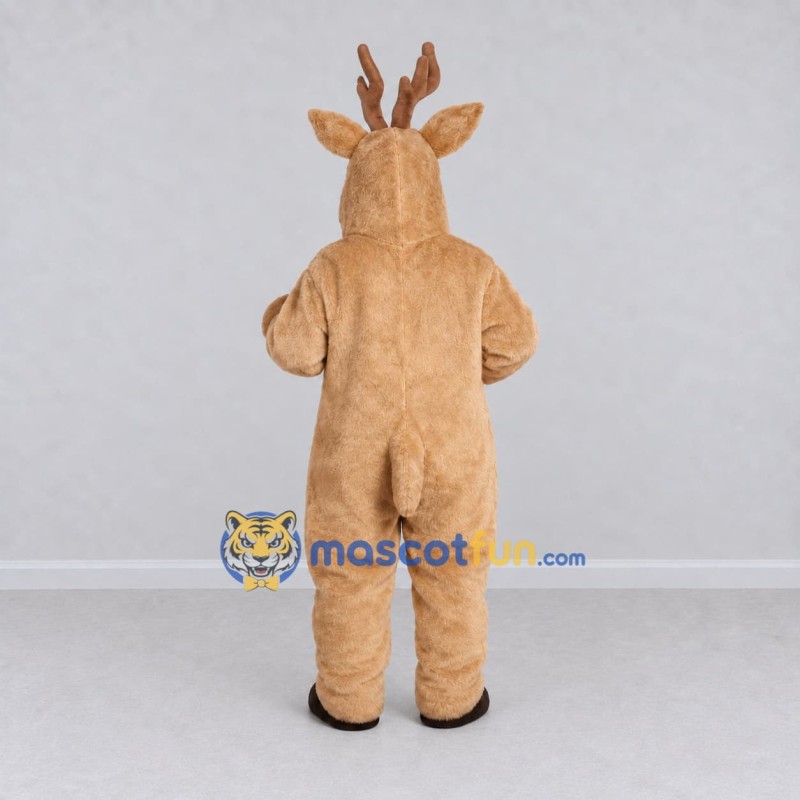 Custom Tan Deer Character Mascot Costume Adult Full Body Suit for School Events Custom Tan Deer Character Mascot Costume Adult Full Body Suit for School Events