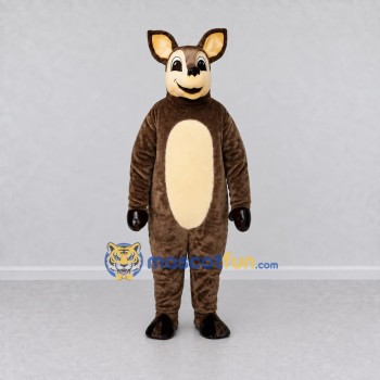Custom Brown and Cream Kangaroo Character Mascot Costume Adult Full Body Suit for School Events Custom Brown and Cream Kangaroo Character Mascot Costume Adult Full Body Suit for School Events