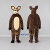 Custom Brown and Cream Kangaroo Character Mascot Costume Adult Full Body Suit for School Events Custom Brown and Cream Kangaroo Character Mascot Costume Adult Full Body Suit for School Events