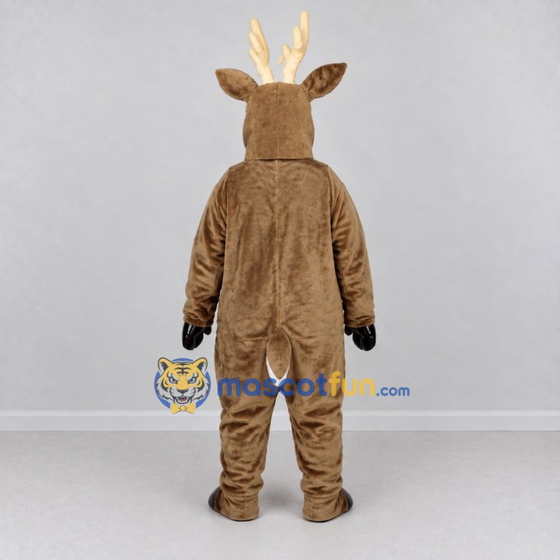 Custom Tan and White Deer Mascot Costume Adult Full Body Suit for Wildlife Events Custom Tan and White Deer Mascot Costume Adult Full Body Suit for Wildlife Events