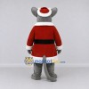 Custom Gray and Red Mouse in a Santa Outfit Mascot Costume Adult Full Body Suit for Christmas Events Custom Gray and Red Mouse in a Santa Outfit Mascot Costume Adult Full Body Suit for Christmas Events