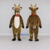 Custom Brown and White Red-Nosed Reindeer with a Scarf Mascot Costume Adult Full Body Suit for Christmas Events Custom Brown and White Red-Nosed Reindeer with a Scarf Mascot Costume Adult Full Body Suit for Christmas Events