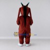 Custom Burgundy and White Dog Character with a Party Headpiece Mascot Costume Adult Full Body Suit for Theme Parties