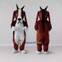 Custom Burgundy and White Dog Character with a Party Headpiece Mascot Costume Adult Full Body Suit for Theme Parties