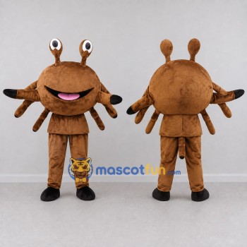 Custom Brown Crab Character Mascot Costume Adult Full Body Suit for Ocean Events