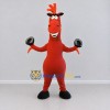 Custom Red and Orange Horse Character Mascot Costume Adult Full Body Suit for School Events Custom Red and Orange Horse Character Mascot Costume Adult Full Body Suit for School Events