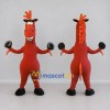 Custom Red and Orange Horse Character Mascot Costume Adult Full Body Suit for School Events Custom Red and Orange Horse Character Mascot Costume Adult Full Body Suit for School Events