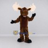 Custom Brown and Cream Moose Mascot Costume Adult Full Body Suit for Wildlife Events