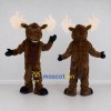 Custom Brown and Cream Moose Mascot Costume Adult Full Body Suit for Wildlife Events