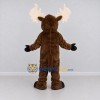 Custom Brown and Cream Moose Mascot Costume Adult Full Body Suit for Wildlife Events