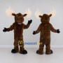 Custom Brown and Cream Moose Mascot Costume Adult Full Body Suit for Wildlife Events