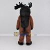 Custom Brown and Black Moose Character Mascot Costume Adult Full Body Suit for Wildlife Events